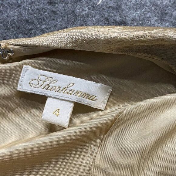Shoshanna Size 4 Beaded Cocktail Dress in Gold - Picture 3 of 3